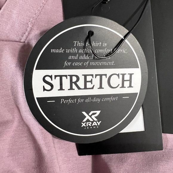 NWT XRAY JEANS Dusty Lavender Purple V Neck Tee‎ (M) - Picture 7 of 8